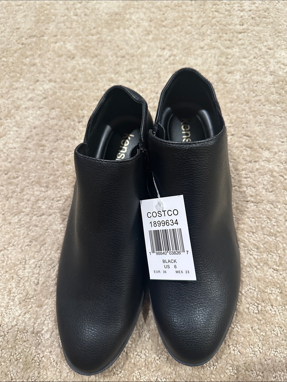 Kensie Black Slip-On Ankle Booties